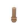 Maxwell & Williams Let's Get Lit Linea LED Sculptural Wax Candle 7.5x18.5cm Taupe Gift Boxed
