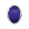 L Silver - Silver Plated Steel Photo Frame Oval Shape