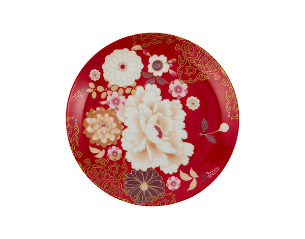 Maxwell & Williams Kimono Cake Plate 20cm Red Gift Boxed
