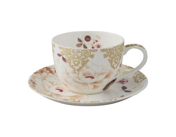 Maxwell & Williams Kimono Cup & Saucer 300ML White Gift Boxed