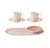 Maxwell & Williams Teas & C's Regency Demi Cup & Saucer Set of 2 & Platter Set Pink Gift Boxed