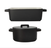 Maxwell & Williams Epicurious Square Baker 19cm & Round Casserole Set (Black)
