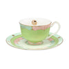 Maxwell & Williams Wicked Pink Goes Good With Green Demi Cup & Saucer Set of 2 Elphaba Gift Boxed