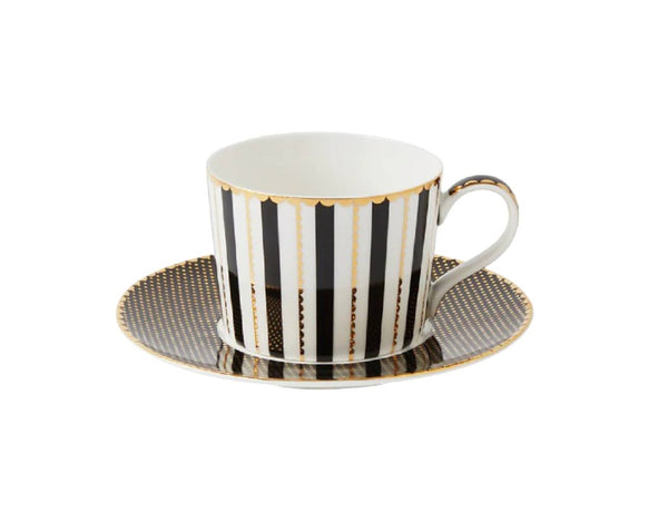 Maxwell & Williams Teas & C's Regency Cup & Saucer 240ML Black Gift Boxed image 0