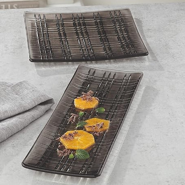 Nachtmann Square Plate Rectangular Smoke (42 cm) image 1