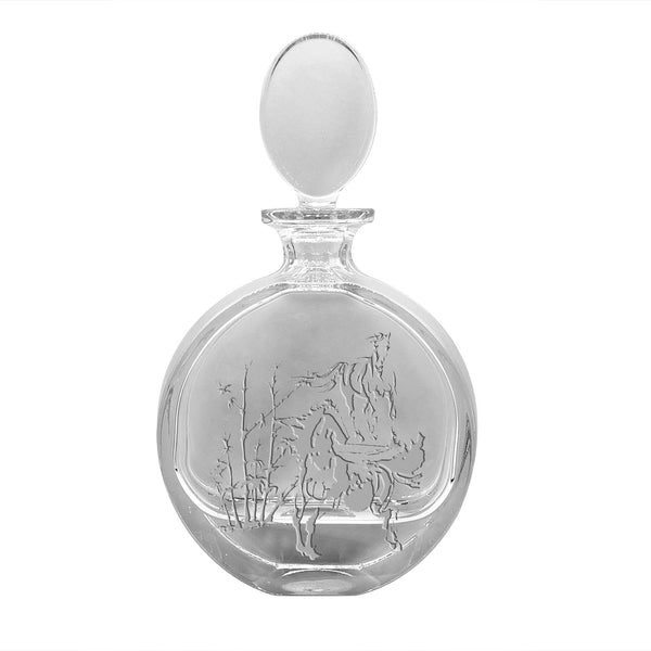 Bohemia Crystal Decanter with Sandblasted Horses Motif image 1