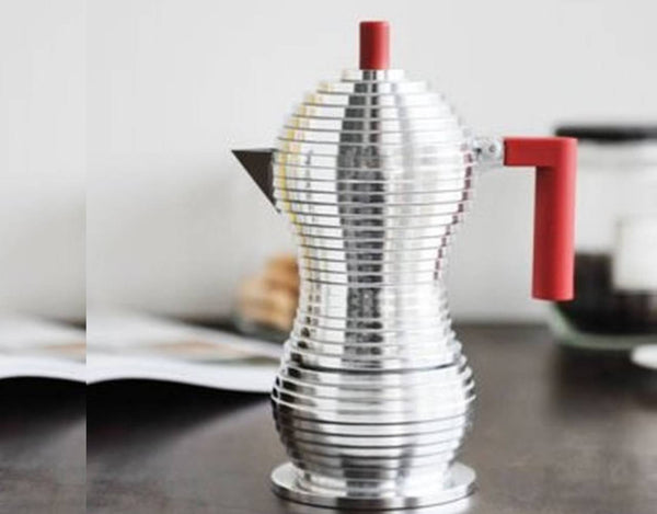 Alessi Pulcina Espresso Coffee Maker (Red) - 3 Cups image