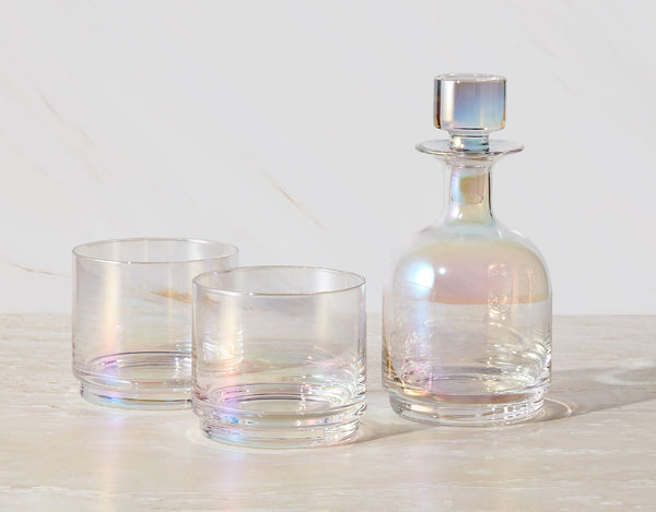 Maxwell & Williams Glamour Stacked Decanter Set 3pc Iridescent Gift Boxed image 3
