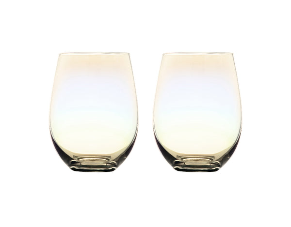 Maxwell & Williams Glamour Stemless Glass 560ML Set of 2 Iridescent Gift Boxed image 0