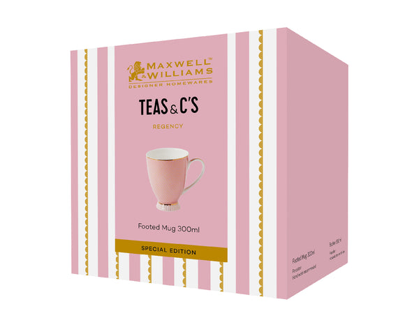Maxwell & Williams Teas & C's Regency Footed Mug 300ML Pink Gift Boxed image 5