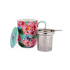 Maxwell & Williams Gabby Malpas Posey Mug With Infuser 340ML Camellia Dreams Gift Boxed image 0