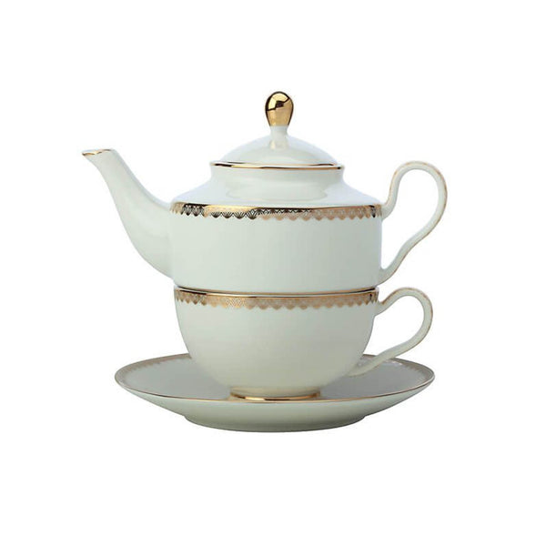 Maxwell & Williams Teas & C's Classic Tea for One With Infuser 380ML White image 0