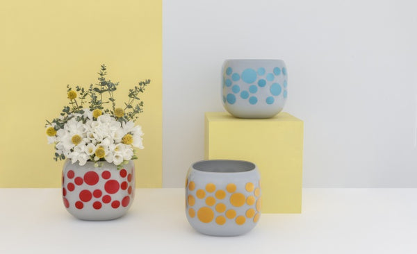 Nude Mono Box Vase Medium in Iris Apfel Collection 185mm (Blue & Opal Grey) image 2