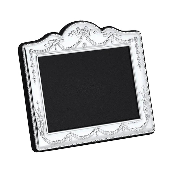 Carrs Silver - Traditional Sterling Silver Photo Frame With Grey Velvet Back 7" x 5" image 0