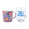 Maxwell & Williams Kasey Rainbow Wild at Heart Mug & Glass Set Africa Pink Gift Boxed image 0