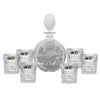 Bohemia Crystal Whisky Set ( 1 Decanter with Sandblasted Tiger Motif + 6 Tumblers) image 0
