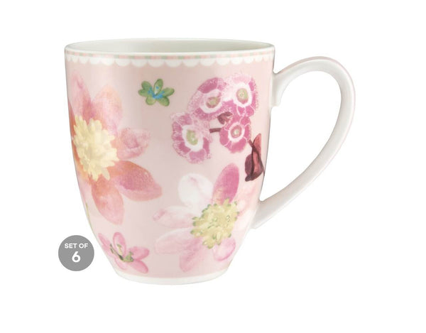 Maxwell & Williams Primula Coupe Mug 375ML Pink image 1