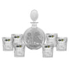 Bohemia Crystal Whisky Set ( 1 Decanter with Sandblasted Ox Motif + 6 Tumblers) image 0