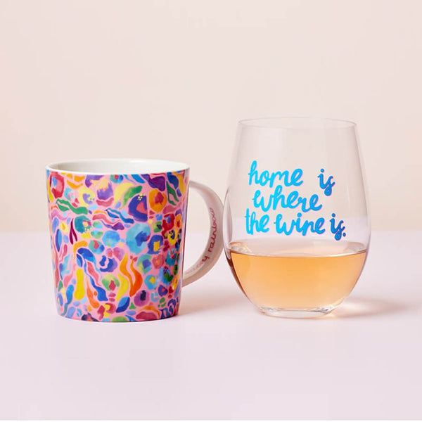 Maxwell & Williams Kasey Rainbow Wild at Heart Mug & Glass Set Africa Pink Gift Boxed image 4