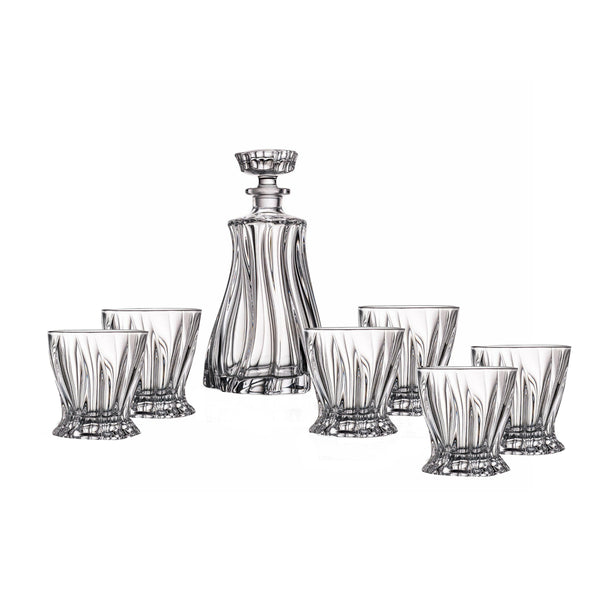 Bohemia Crystal Plantica Whisky Set (1 Decanter + 6 Tumblers) image 0