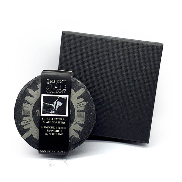 Just Slate 4 Round Slate Coasters (Hong Kong Theme Graphics) image 3