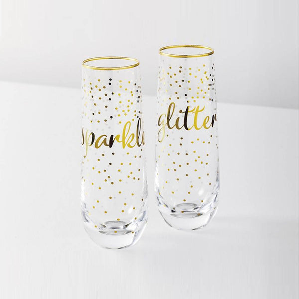 Maxwell & Williams Celebrations Stemless Flute 300ML Sparkles Glitter (Set of 2) image 2