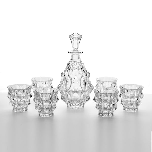 Bohemia Crystal Fortune Whisky Set (1 Decanter + 6 Tumblers) image 1