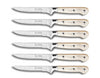 Laguiole Steak Knife Champagne Plexiglass Handle Set of 6 with Gift Box image 2