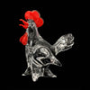 Duccio di Segna Hen/ Rooster H19 cm Transparent & Red image 2