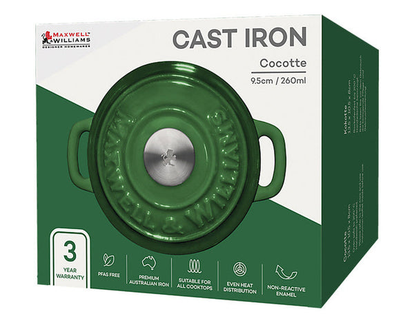 Maxwell & Williams Cast Iron Cocotte English Racing Green 9.5cm / 260ML Gift Boxed