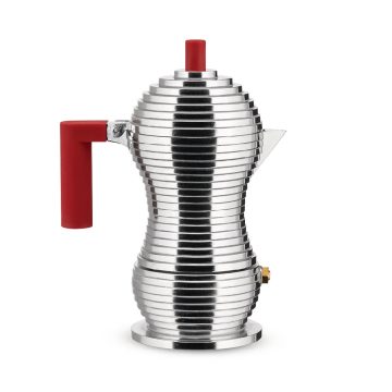 Alessi Pulcina Espresso Coffee Maker (Red)