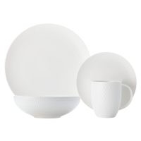 Maxwell & Williams White Basics Diamonds Dinner Set 16pc Gift Boxed