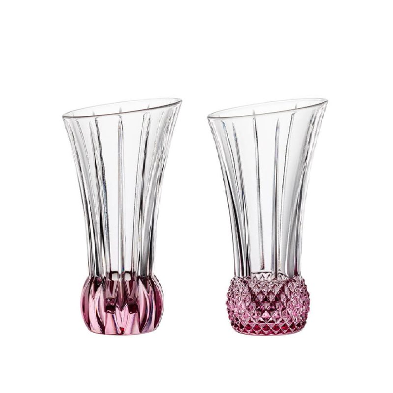Nachtmann Spring Table Vases Set of 2 Rosé (13.6cm)