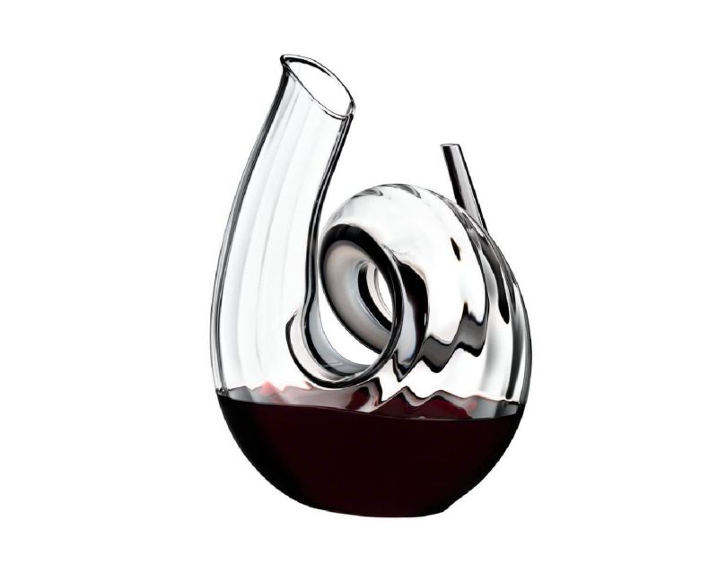 Riedel Decanter Curly Fatto A Mano Black/White/Black Optic