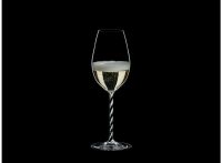 Riedel Fatto A Mano Champagne Wine Glass Black And White Twisted