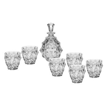 Bohemia Crystal Fortune Whisky Set (1 Decanter + 6 Tumblers)