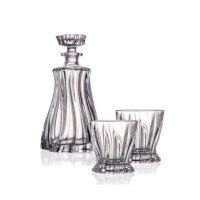 Bohemia Crystal Plantica Whisky Set (1 Decanter + 2 Tumblers)