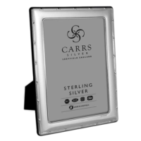 Carrs Silver - Reed & Ribbon Sterling Silver Photo Frame With Grey Velvet Back