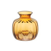 Dartington Cushion Small Amber Vase 12.8cm