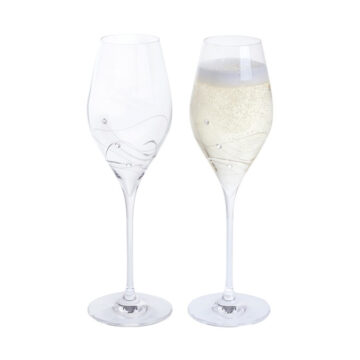 Dartington Glitz Prosecco Flute Glass (Pair)