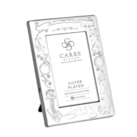 Carrs Silver - Child's Christening Photo Frame Black Velvet Back