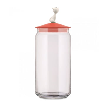 Alessi "MioJar" Cat Food Container Red Orange