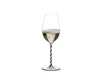 Riedel Fatto A Mano Champagne Wine Glass Black And White Twisted