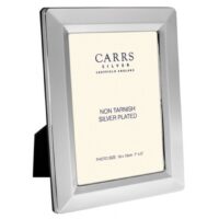 Carrs Silver - Linear Silver Plated Photo Frame Black Wood Back