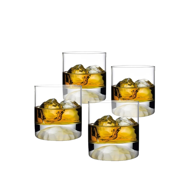 Club Ice Whisky Glasses Set of 4 by Nude Glass