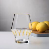 Nude Beak Glasses in Iris Apfel Collection with Yellow & Blue Painted (Set of 2)