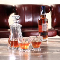 Bohemia Crystal Plantica Whisky Set (1 Decanter + 2 Tumblers)