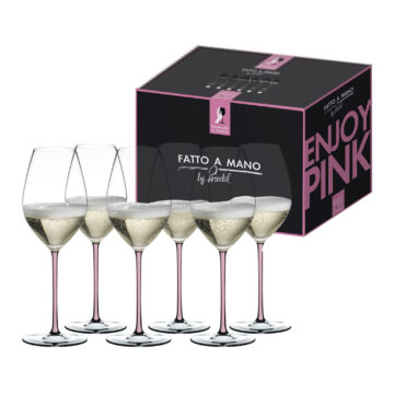 Riedel Fatto A Mano Champagne Pink Gift Set (Set of 6)