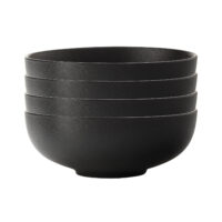 Maxwell & Williams Caviar Black Coupe Bowl 19cm (Set of 4)