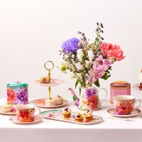 Maxwell & Williams Teas & C's Dahlia Daze 2 Tiered Cake Stand Sky Gift Boxed